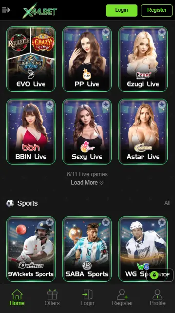 X44bet live game
